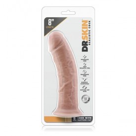 Телесный фаллоимитатор 8 Inch Cock With Suction Cup - 20,3 см.