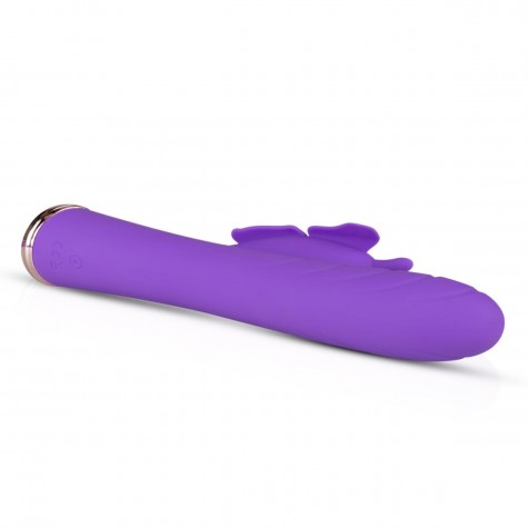 Фиолетовый вибратор-кролик The Princess Butterfly Vibrator - 20,5 см.